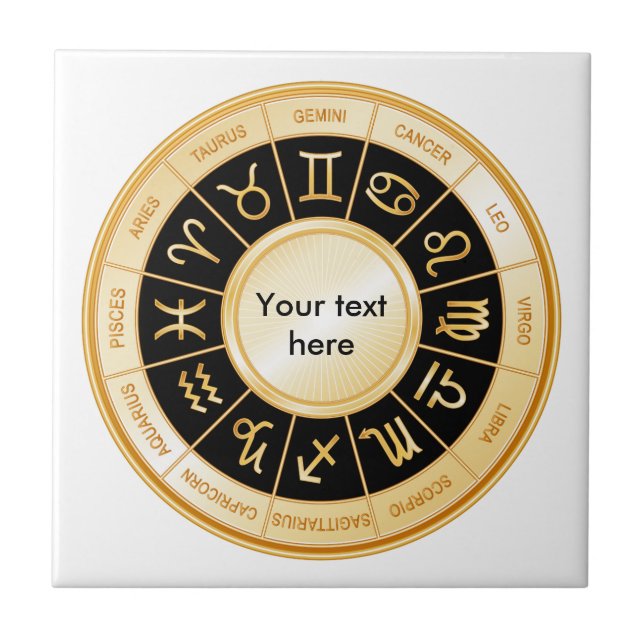Azulejo De Cerâmica Horoscópio Mandala (Frente)