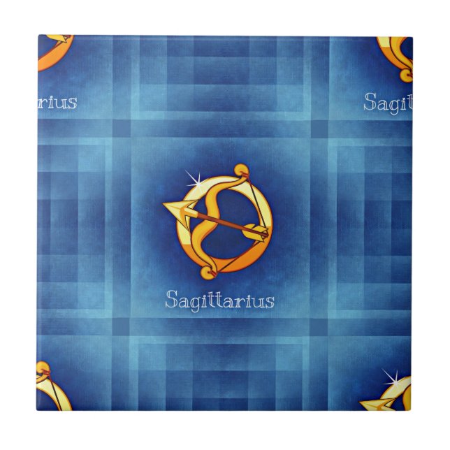 Azulejo De Cerâmica horóscopo sagitário (Frente)