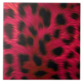 Azulejo De Cerâmica Hot Pink Leopard Print Faux