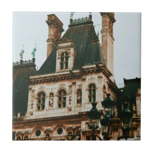 Azulejo De Cerâmica Hotel de Ville, 4º arrondissement, Paris - França