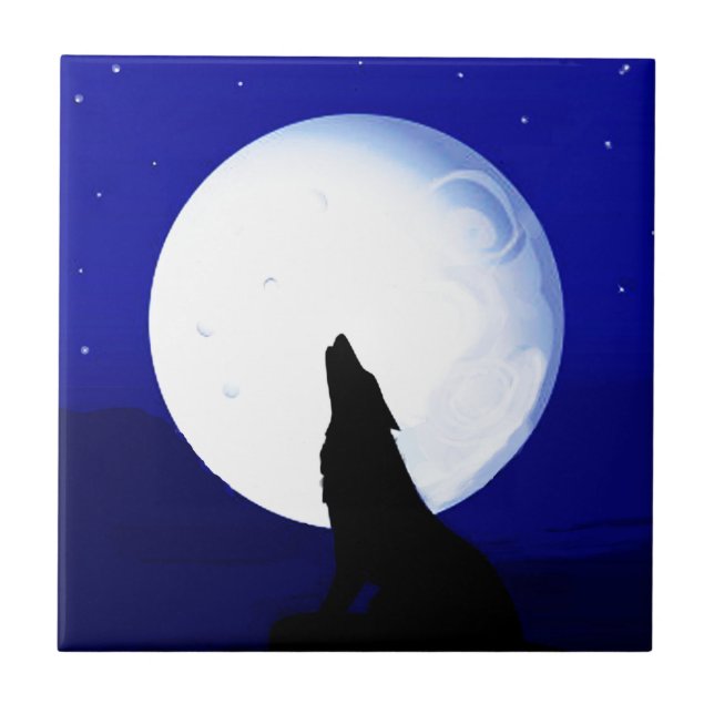 Azulejo De Cerâmica Howlin Coyote - Arizona Tucson (Frente)