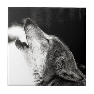 Azulejo De Cerâmica Howling Wolf