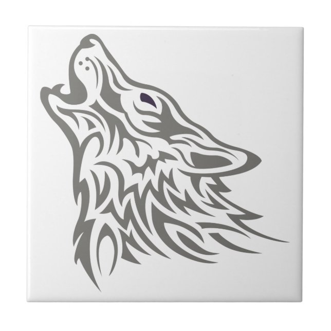 Azulejo De Cerâmica Howling Wolf (Frente)