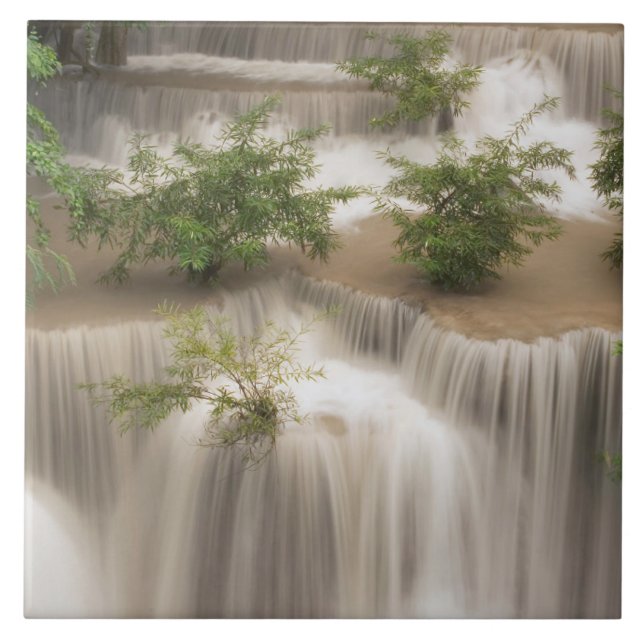 Azulejo De Cerâmica Huai Mae Khamin Waterfall | Tailândia (Frente)