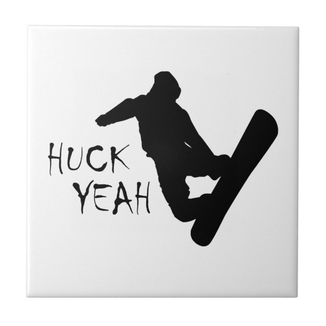 Azulejo De Cerâmica Huck Sim (Snowboard) (Frente)
