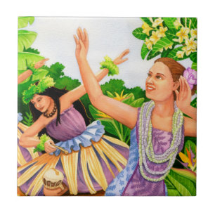 Azulejo De Cerâmica Hula Halau