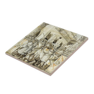 Azulejo De Cerâmica Humilhação de Hans Holbein- do Valerian do