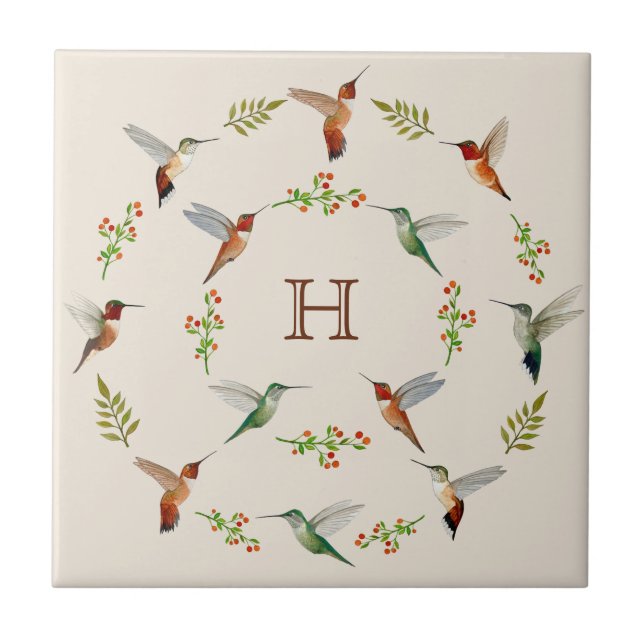 Azulejo De Cerâmica Hummingbird Ceramic Tile (Frente)