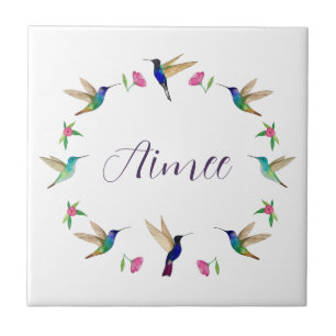 Azulejo De Cerâmica Hummingbird Personalizado