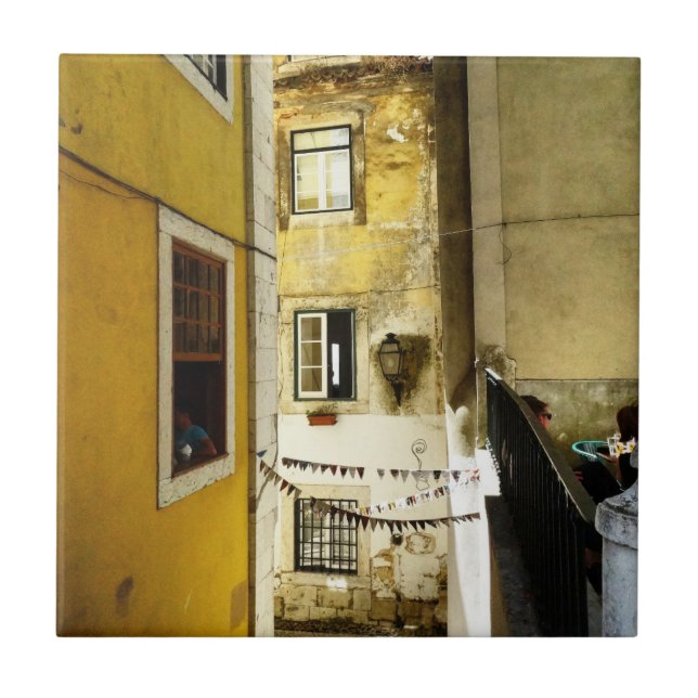 Azulejo De Cerâmica Humor de Lisboa (Frente)