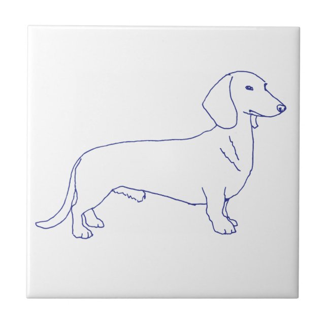 Azulejo De Cerâmica Hunderasse Dackel (Frente)