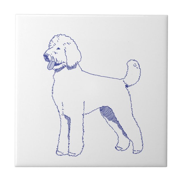 Azulejo De Cerâmica Hunderasse Goldendoodle (Frente)