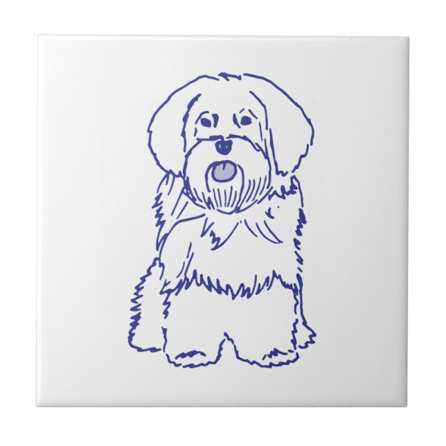 Azulejo De Cerâmica Hunderasse Havanese (Frente)