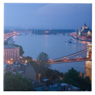 Azulejo De Cerâmica HUNGRIA, Budapeste: Ponte de Szechenyi (Cadeia), 2