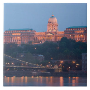 Azulejo De Cerâmica HUNGRIA, Budapeste: Ponte de Szechenyi (Correntes)