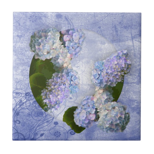 Azulejo De Cerâmica HydrangeaTile (Frente)