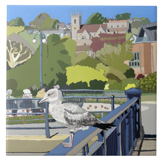 Azulejo De Cerâmica Hythe Kent Inglaterra (Frente)