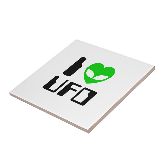 Azulejo De Cerâmica I Alienígena Heart UFO (Lateral)