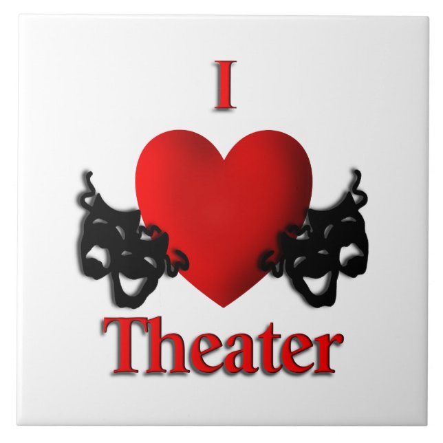 Azulejo De Cerâmica I Heart Theater (Frente)