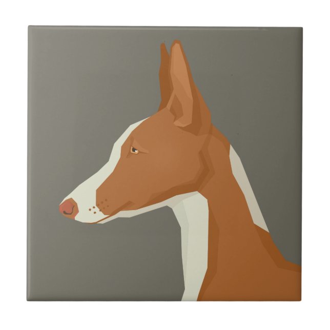 Azulejo De Cerâmica Ibizan Hound (Frente)