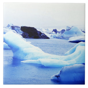 Azulejo De Cerâmica Icebergs na Lagoa Jokulsarlon