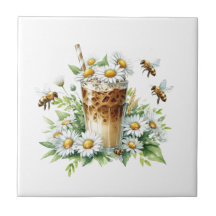 Iced Coffee & Daisy Garden Art