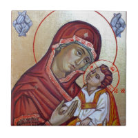 Ícone bizantino do estilo do santo Mary Teotokos