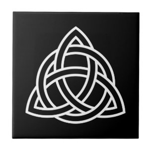 Azulejo De Cerâmica Ícone branco original do Triquetra Celular