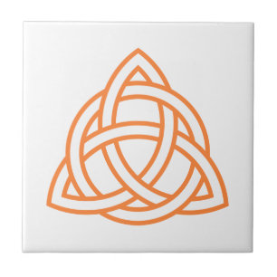 Azulejo De Cerâmica Ícone branco original do Triquetra Celular