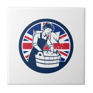 Azulejo De Cerâmica Ícone britânico da bandeira de Union Jack da