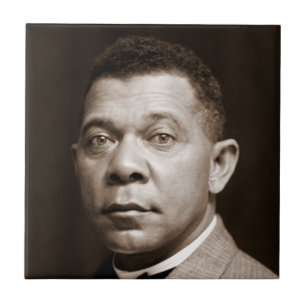 Azulejo De Cerâmica Ícone da História Negra: Booker T Washington, Retr