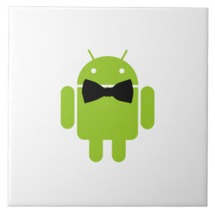 Azulejo De Cerâmica Ícone de Robô Android de Arco Formal