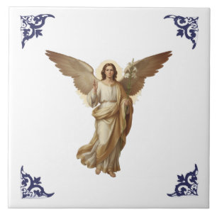 Azulejo De Cerâmica Ícone do Anjo Gabriel Arcanjo Gabriel