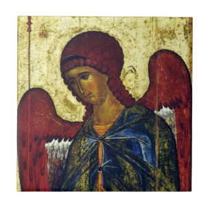Azulejo De Cerâmica Ícone Ortodoxo do Santo Anjo Gabriel