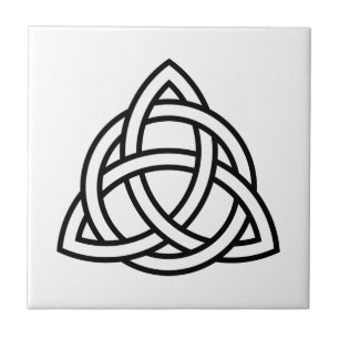 Azulejo De Cerâmica Ícone preto Celta Triquetra Original