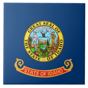 Azulejo De Cerâmica Idaho Flag: Estado Gem, América Mountain West