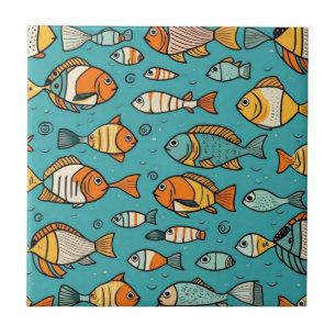Azulejo De Cerâmica Ideias de presentes de padrão de peixe
