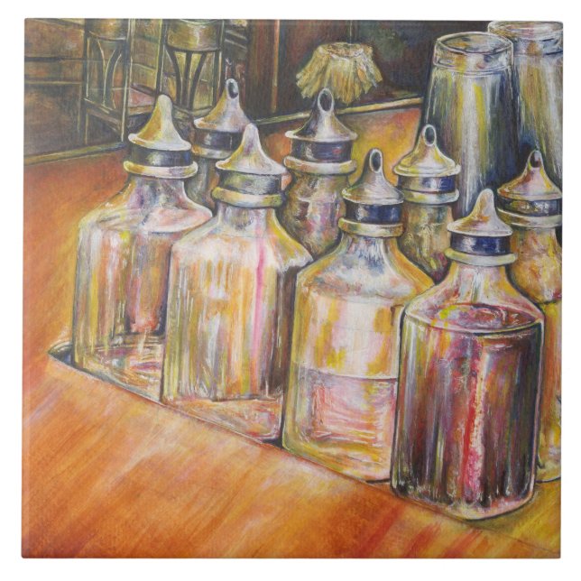 Azulejo De Cerâmica Ideografia da luz Ouro (Frente)