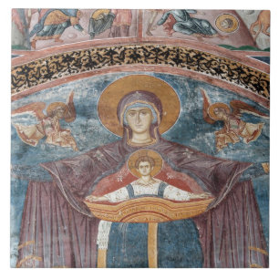 Azulejo De Cerâmica Igreja Ortodoxa Sérvia, e um local da UNESCO, 2