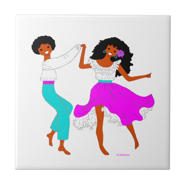 Azulejo De Cerâmica Île de la Réunion, France (Frente)