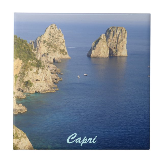 Azulejo De Cerâmica Ilha bonita de Capri (Frente)