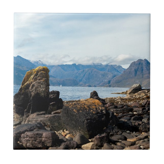 Azulejo De Cerâmica Ilha de Skye - Escócia, Reino Unido (Frente)