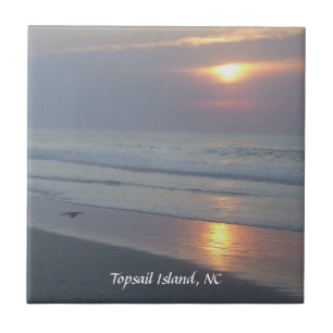 Azulejo De Cerâmica Ilha de Topsail, NC Trivet/azulejo