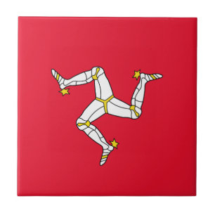 Azulejo De Cerâmica Ilha do homem - bandeira Manx