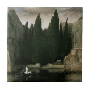 Azulejo De Cerâmica Ilha dos Mortos de Arnold Bocklin, Arte Simbolista