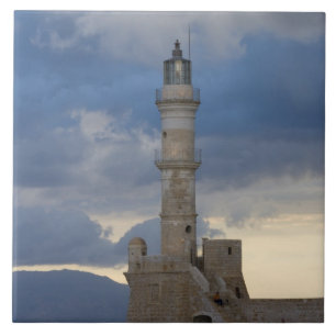 Azulejo De Cerâmica Ilha grega de Creta e cidade velha de Chania 2