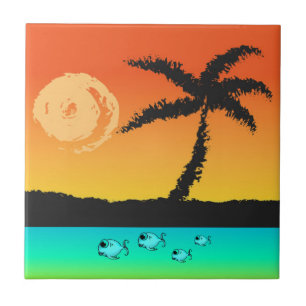 Azulejo De Cerâmica Ilha Sunset