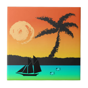 Azulejo De Cerâmica Ilha Sunset