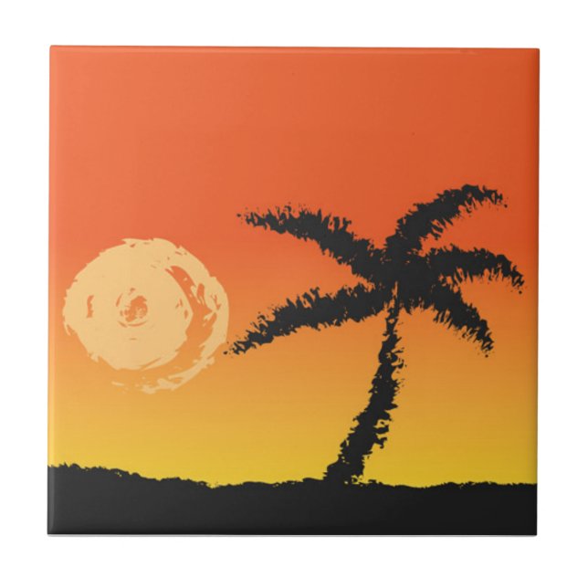Azulejo De Cerâmica Ilha Sunset (Frente)