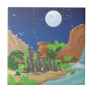 Azulejo De Cerâmica Ilha tropical